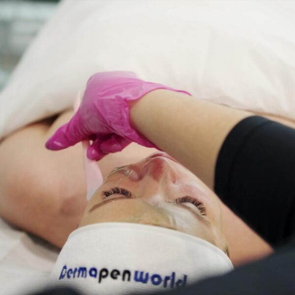 Facial Treatments Montreal peel treatment on client in montreal